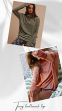 Load image into Gallery viewer, Terry turtleneck top
