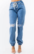 Load image into Gallery viewer, “Fit just right” jeans joggers
