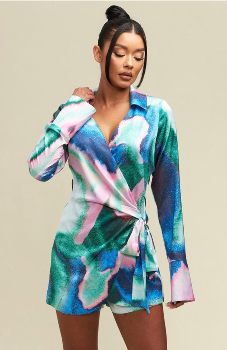 Stand Out Wrap Romper