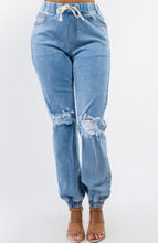 Load image into Gallery viewer, “Fit just right” jeans joggers
